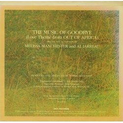 Out of Africa Soundtrack (Marilyn & Alan Bergman, John Barry, Alan Bergman, Al Jarreau, Melissa Manchester) - CD Back cover