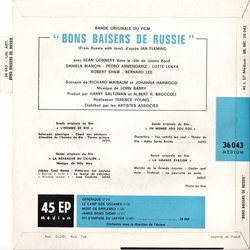 Bons Baisers De Russie Soundtrack (John Barry) - CD Back cover
