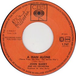  A Man Alone Soundtrack (John Barry) - cd-cartula