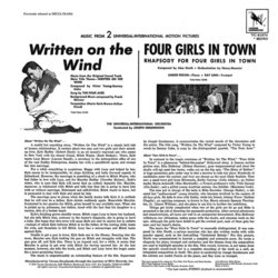 Written in the Wind / Four Girls in Town Soundtrack (Alex North, Victor Young) - CD Back cover