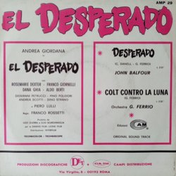 El Desperado Soundtrack (Gianni Ferrio) - CD Back cover