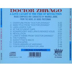 Doctor Zhivago Soundtrack (Maurice Jarre) - CD Back cover