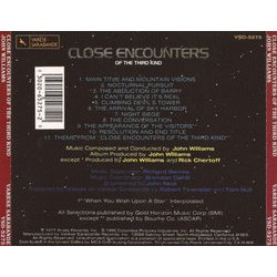 Close Encounters of the Third Kind Soundtrack (John Williams) - CD Back cover