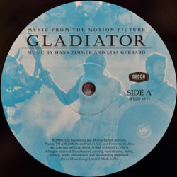 Gladiator Soundtrack (Lisa Gerrard, Hans Zimmer) - CD Back cover