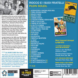 Rocco e i suoi fratelli / Plein Soleil Soundtrack (Nino Rota) - CD Back cover