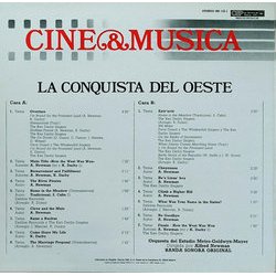 La Conquista del Oeste Soundtrack (Ken Darby, The Ken Darby Singers, Alfred Newman, Debbie Reynolds) - CD Back cover