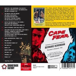 Cape Fear / The Man in the Grey Flannel Suit Soundtrack (Bernard Herrmann) - CD Back cover