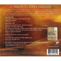 A TributeTo John Williams: An 80th Birthday Tribute Soundtrack (John Williams) - CD Back cover