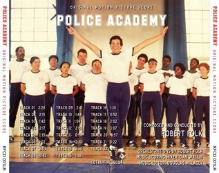 Police Academy Soundtrack (Robert Folk) - CD Back cover