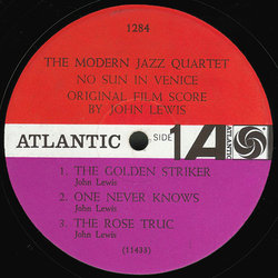 No Sun In Venice Bande Originale (John Lewis, John Lewis & Modern Jazz Quartet) - cd-inlay