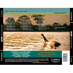 Baby: Secret of the Lost Legend Soundtrack (Jerry Goldsmith) - CD Back cover