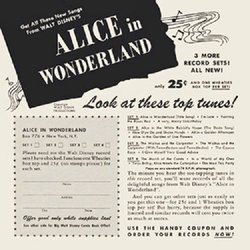 Alice in Wonderland Soundtrack (Various Artists, Oliver Wallace) - CD cover