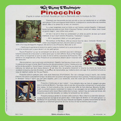 Pinocchio Soundtrack (Sophie Desmarets, Leigh Harline, Paul J. Smith) - CD Back cover