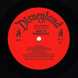 Alice In Wonderland Bande Originale (Various Artists, Darlene Gillespie, Oliver Wallace) - cd-inlay