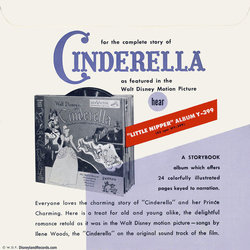 Cinderella Soundtrack (Stanley Andrews, Harold Mooney, Paul J. Smith, Oliver Wallace, Ilene Woods) - CD Back cover