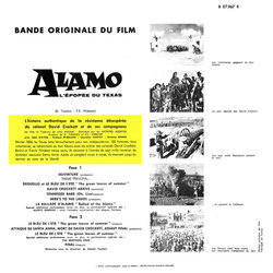 Alamo Soundtrack (Dimitri Tiomkin) - CD Back cover