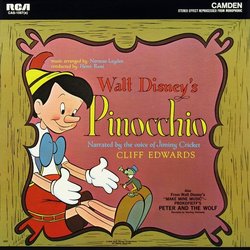 Pinocchio / Peter and The Wolf Soundtrack (Various Artists, Cliff Edwards, Leigh Harline, Sterling Holloway, Paul J. Smith) - Cartula