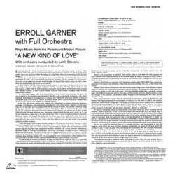 A New Kind of Love Soundtrack (Erroll Garner, Leith Stevens) - CD Back cover