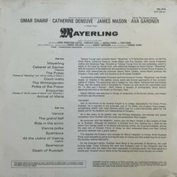 Mayerling Soundtrack (Francis Lai) - CD Back cover