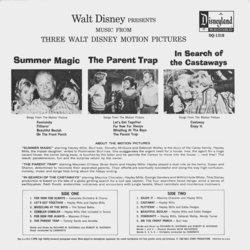 Music From Three Walt Disney Motion Pictures Soundtrack (Various Artists, Various Artists, Maurice Chevalier, Annette Funicello) - CD Trasero