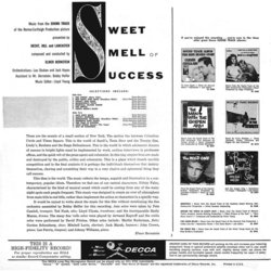 Sweet Smell of Success Soundtrack (Elmer Bernstein) - CD Back cover