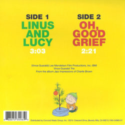 A Boy Named Charlie Brown: Linus And Lucy / Oh, Good Grief Soundtrack (Vince Guaraldi) - CD Back cover