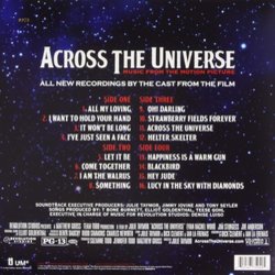 Across the Universe Soundtrack (Various Artists) - CD Back cover