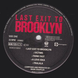 Last Exit to Brooklyn Bande Originale (Various Artists, Mark Knopfler) - cd-inlay