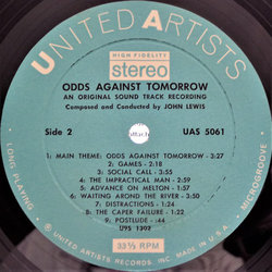Odds Against Tomorrow Soundtrack (John Lewis) - cd-cartula