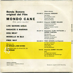 Mondo cane Soundtrack (Various Artists, Nino Oliviero, Riz Ortolani) - CD Back cover