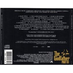 The Godfather: Part III Soundtrack (Carmine Coppola, Nino Rota) - CD Back cover