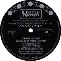 You Only Live Twice Soundtrack (John Barry) - cd-inlay