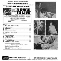 A Rage to Live Soundtrack (Nelson Riddle) - CD Back cover