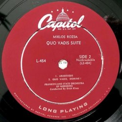 Quo Vadis Soundtrack (Mikls Rzsa) - cd-inlay