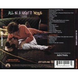 All in a Night's Work Soundtrack (Andr Previn) - CD Back cover