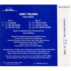 Jerry Fielding Film Music Soundtrack (Jerry Fielding) - CD Back cover