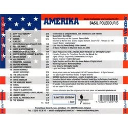 Amerika Soundtrack (Basil Poledouris) - CD Back cover