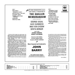 The Quiller Memorandum Soundtrack (John Barry) - CD Back cover