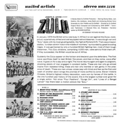 Zulu Soundtrack (John Barry) - CD Back cover