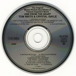One from the Heart Soundtrack (Crystal Gayle, Tom Waits) - cd-inlay