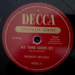 As Time Goes By / Knock On Wood Soundtrack (Max Steiner, Dooley Wilson) - Cartula