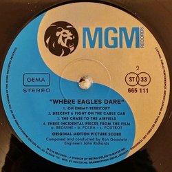 Where Eagles Dare Soundtrack (Ron Goodwin) - cd-inlay
