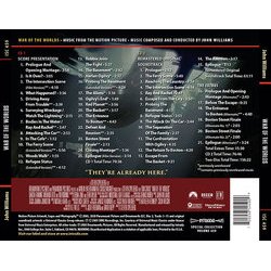 War Of The Worlds Soundtrack (John Williams) - CD Back cover