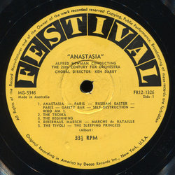 Anastasia Soundtrack (Alfred Newman) - cd-cartula