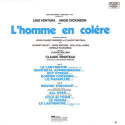 L'Homme en Colre Soundtrack (Claude Bolling) - CD Back cover