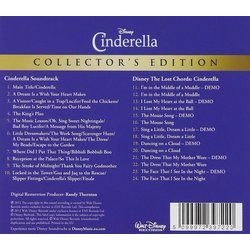 Cinderella Soundtrack (Mack David, Al Hoffman, Paul J. Smith, Jerry Livingston, Oliver Wallace) - CD Back cover