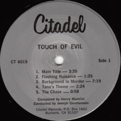 Touch of Evil / The Night Visitor Bande Originale (Henry Mancini) - cd-inlay