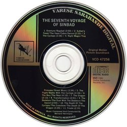 The 7th Voyage of Sinbad Soundtrack (Bernard Herrmann) - cd-inlay