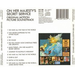 On Her Majesty's Secret Service Soundtrack (John Barry) - CD Back cover