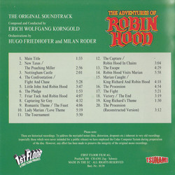 The Adventures of Robin Hood Soundtrack (Erich Wolfgang Korngold) - CD Back cover